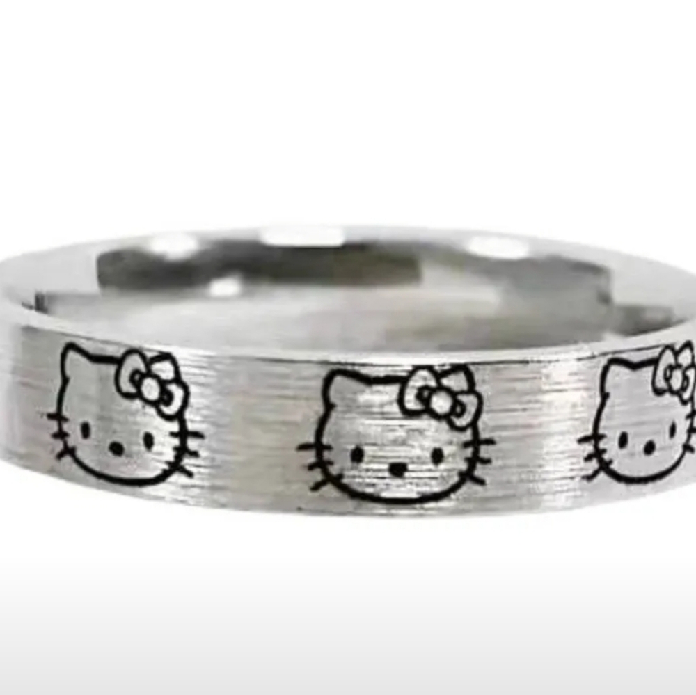 Sanruo Hello Kitty Adjustable Silver Ring. New